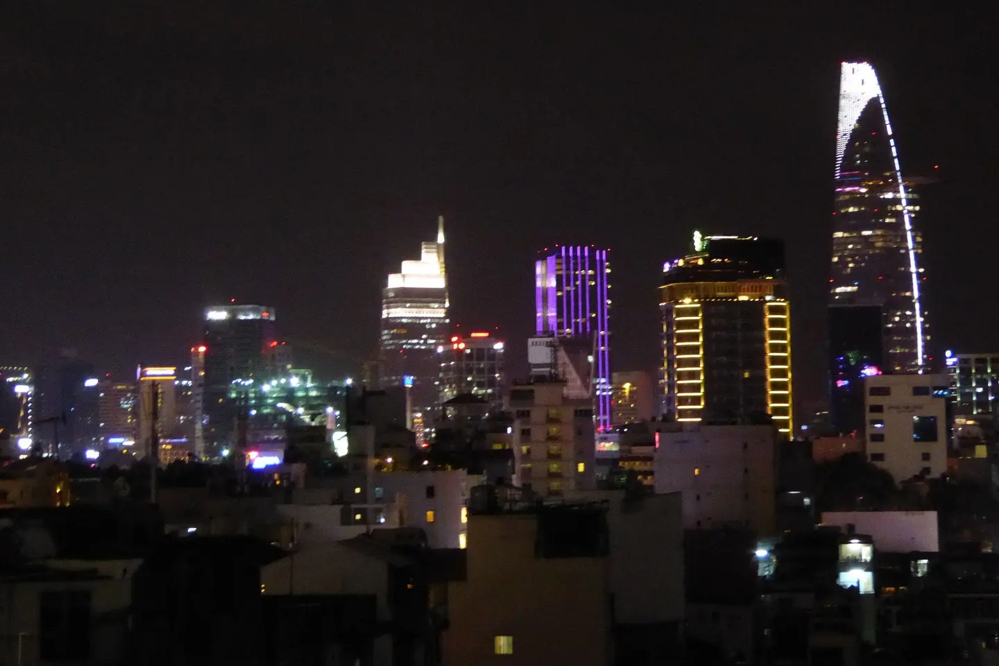 Ho Chi Minh City skyline at night