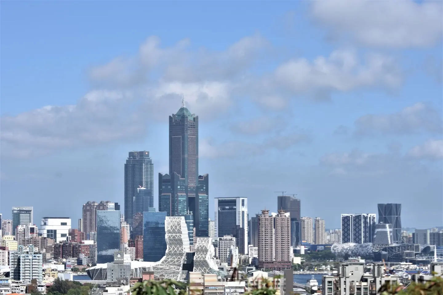 Kaohsiung skyline from Shoushan.